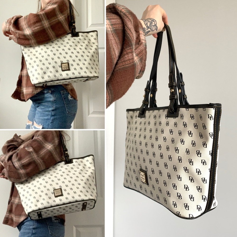 DOONEY & BOURKE✨Signature Black & White Zip Tote